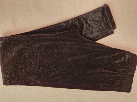 Trblietavé zamatové legíny, h&m,146