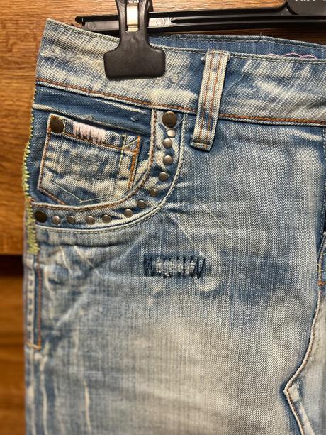 Riflová sukňa s aplikáciami, broadway,s