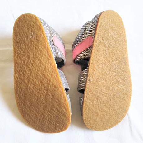 Kožené sandálky barefoot ef 28 strieborná, 28