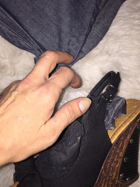 Puntkove riflove perfektne sortky, xs