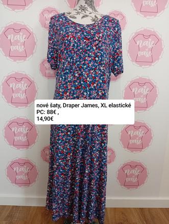 Nové krásne elastické šaty, 42 / 44 / xl