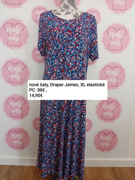 Nové krásne elastické šaty, 42 / 44 / xl