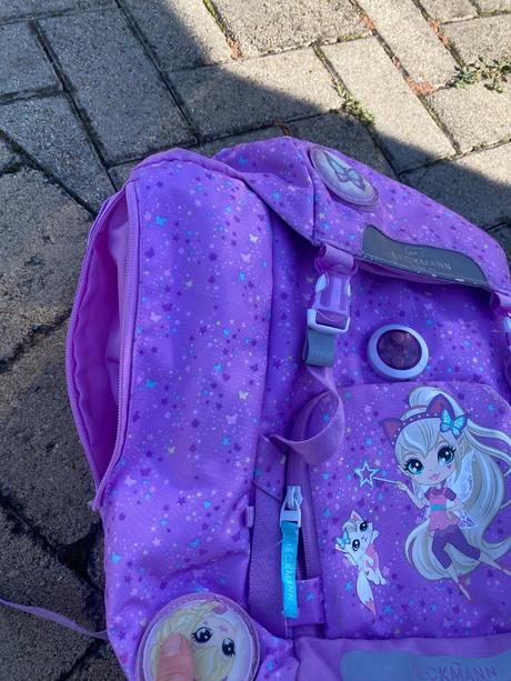 Skolska taska fialova,