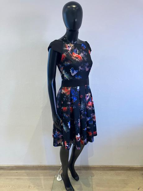 Dámske elegantné šaty kvetované orsay (s), orsay,s