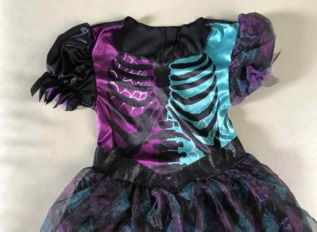 116/128 kostym halloween + maska,7-8 r., 