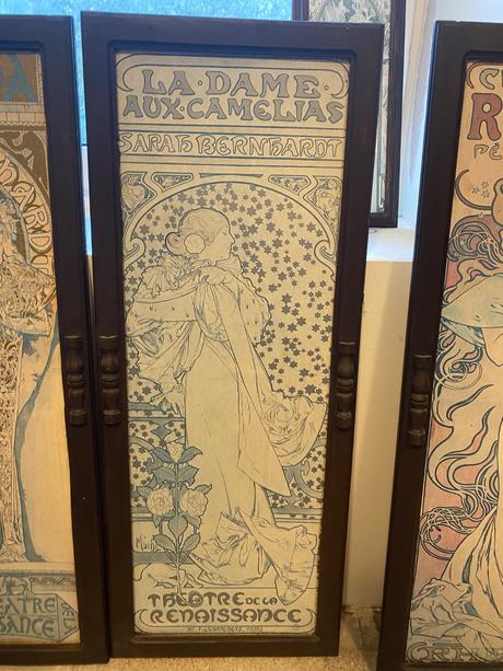 Alfonz mucha 4 staré krásne väčšie secesné obrazy, 