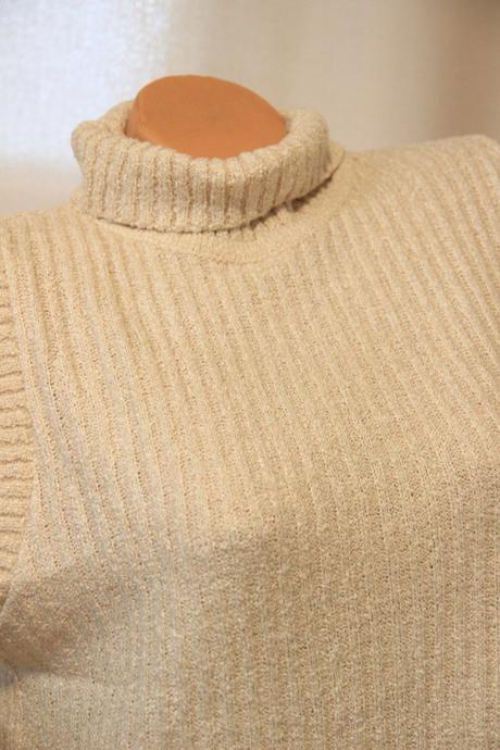 Béžová pletená vesta, l/xl, l