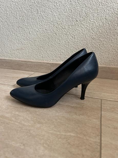 Kožené lodičky gold but -37, 37