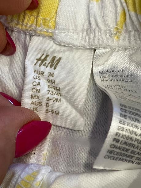 Dievčenská letná súprava body a šortky h&m (74), 74