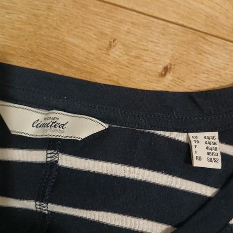 Pásikavé ležérne bavlnené tričko, tchibo,46