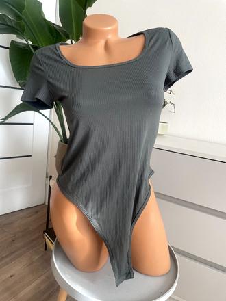 Šedý body top, m, s