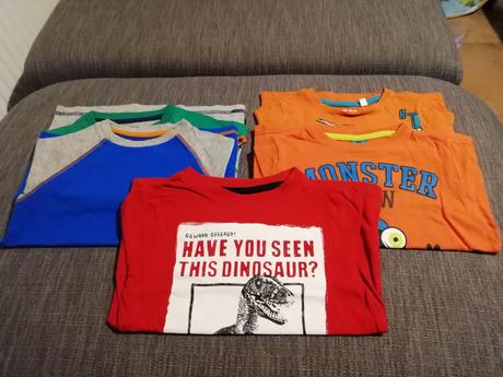 5x tričká dlhý rukáv v super stave, f&f,98