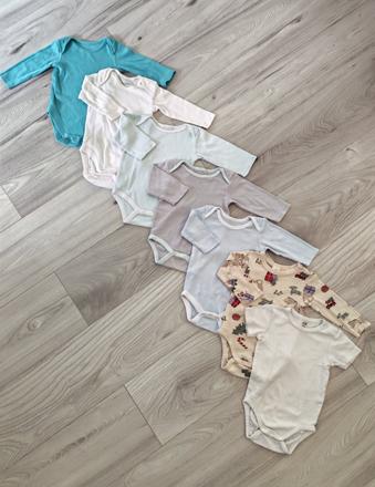 Balík 7ks detské chlapčenské body veľ. 68, 68