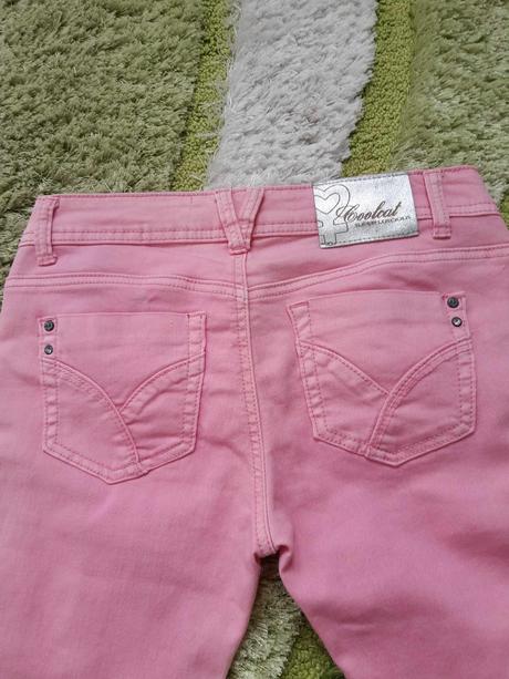 Mierne elastické ružové rifle, s