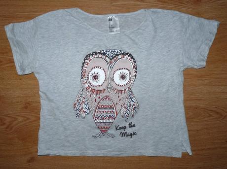 Tričko so sovou, h&m,s