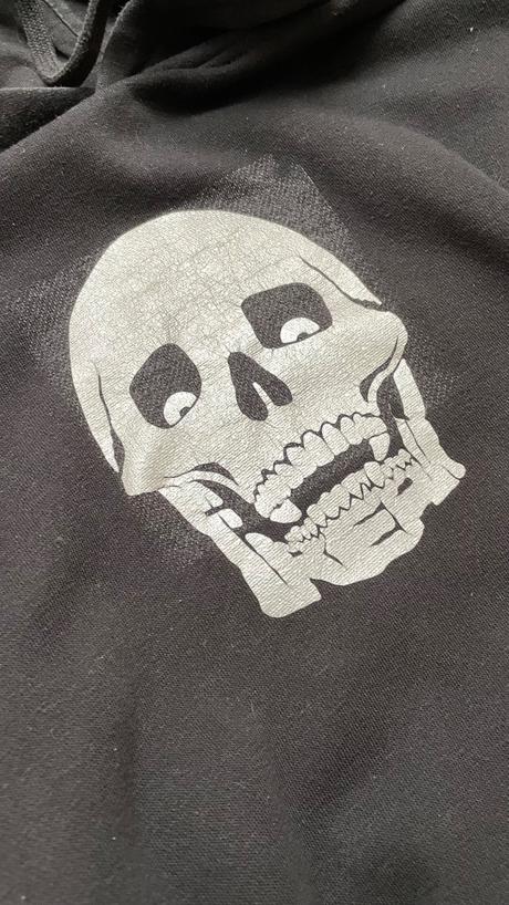 Freakclothing čierna mikina s potlačou lebky, m