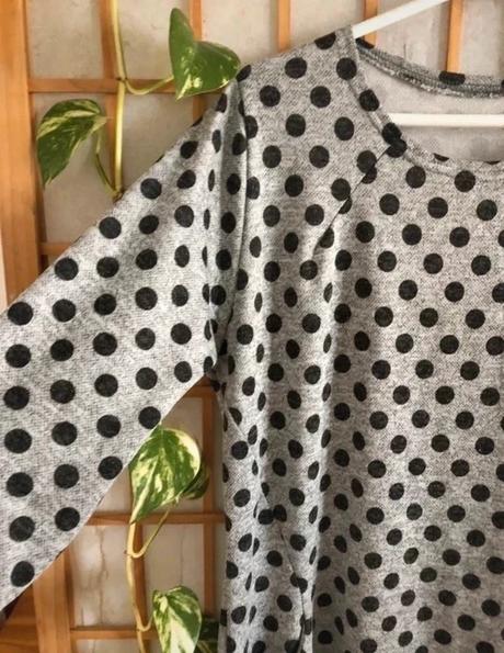 Šedé guličkové šaty/ teplé sivé šaty/ sivé šaty, h&m,4xl