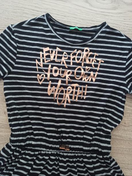 Benetton úpletové šaty s dlhým rukávom veľ. 110, benetton,110