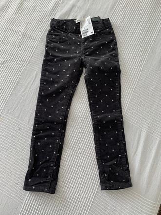 Nohavice s hviezdičkami, h&m,104