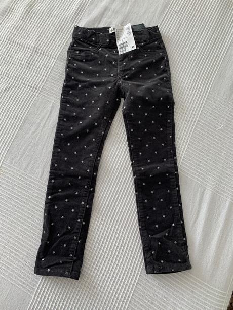 Nohavice s hviezdičkami, h&m,104
