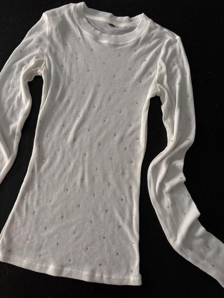 H&m - tričko s kamienkami, h&m,xs