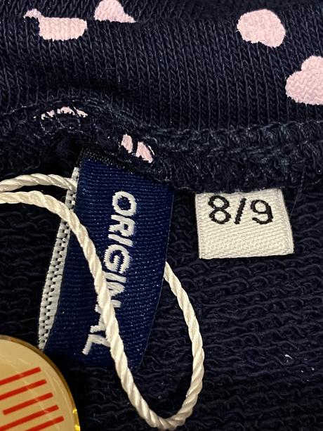 Dievčenské tmavomodré šaty so srdiečkami,8-9 r., original marines,128