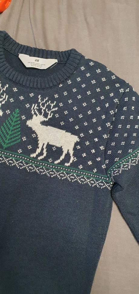 Vianočný sveter, h&m,134
