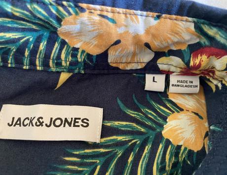 Bavlnená košeľa s potlačou jack&jones v. l, l
