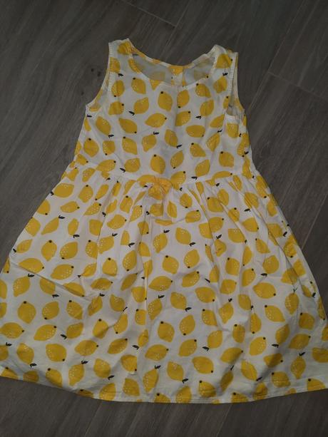 Bavlnene saty citroniky, h&m,128