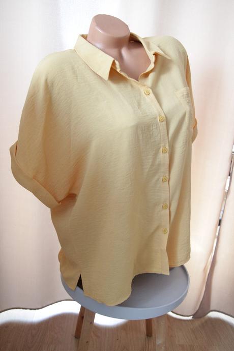 Žltá oversize košeľa, l/xl, l