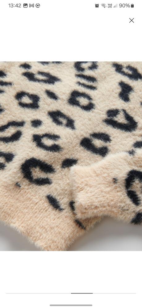 Teply pulover leopardi vzor, reserved,146