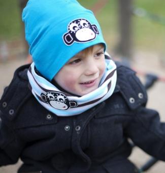 Pinkie detská čiapka turquoise monkey, pinkie,80 - 122