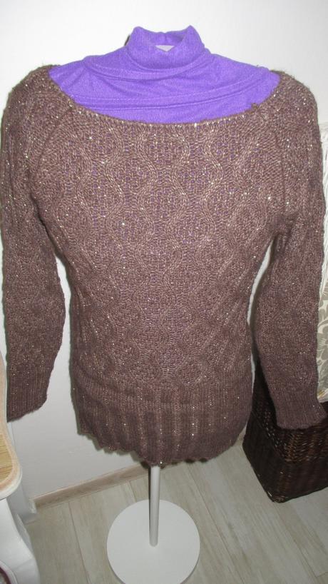 Hnedozlatý svetrík, h&m,s