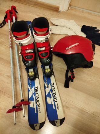 Lyžiarsky set pre 3-5 ročné dieťa, 80-89 cm