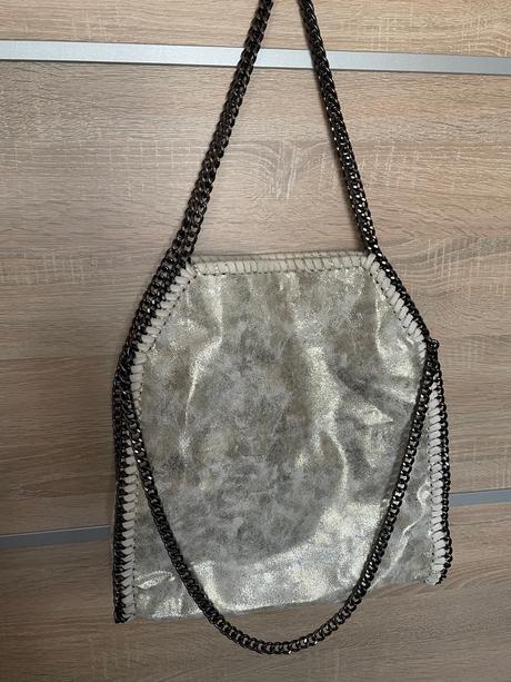 Zlatá veľká kabelka, 1x nosená, 