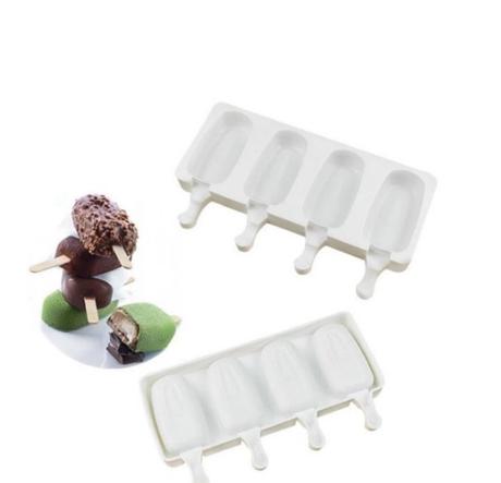 Silikónové formy na nanuky 4 kusové + paličky, 