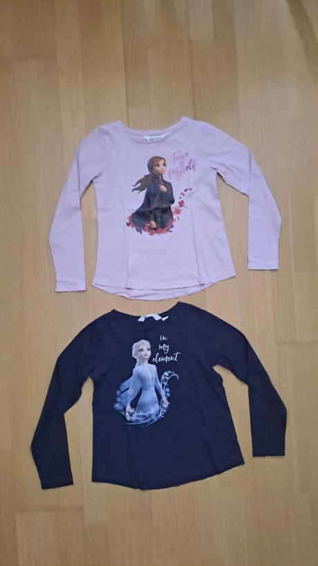 Tričká frozen 2 (2ks - anna a elsa), h&m,134
