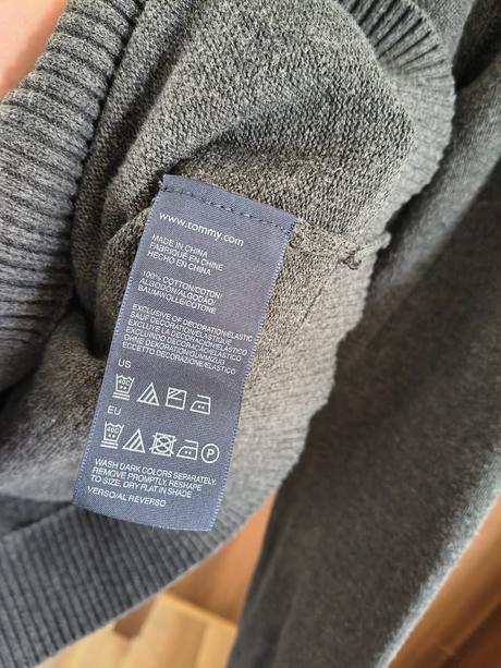 Tommy hilfiger pánsky bavlnený sveter s-m, tommy hilfiger,m