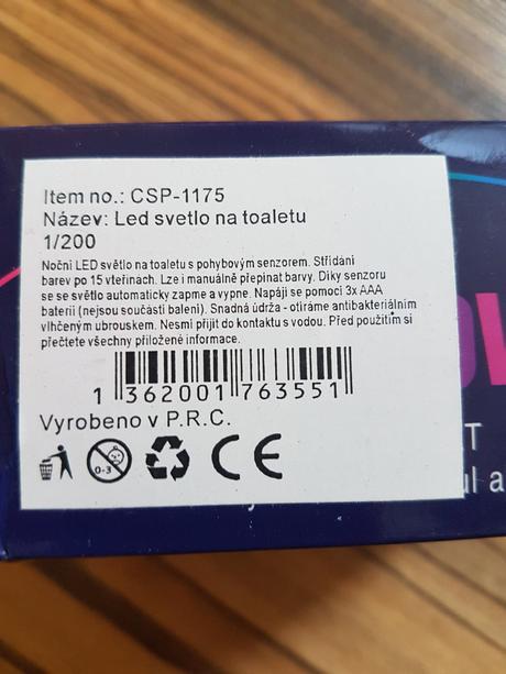 Led svetlo na toaletu, 