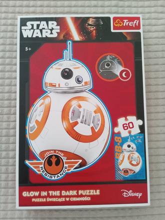 Svietiace puzzle star wars bb-8, 