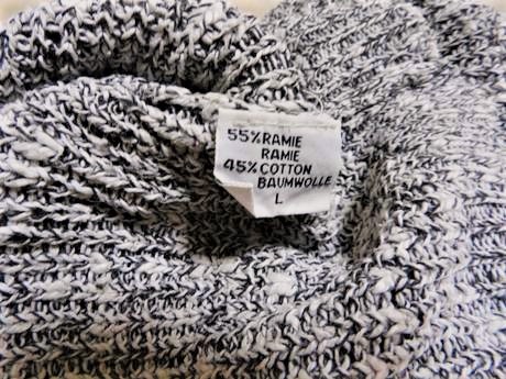 Bavlneno-ľanový melírovaný pulóver over size l/xl, xxl