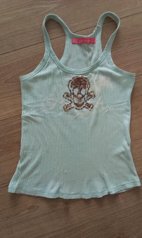 Tielko s flitrovou aplikáciou, mango,m