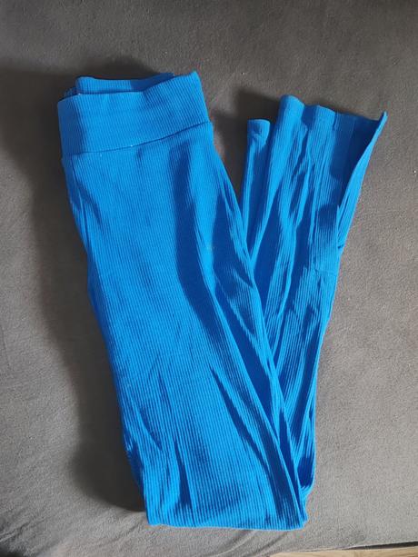 Dámske modré leginy s rozparkom l, reserved,l