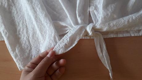 Biela blúzka madeirového vzhľadu, h&m,44