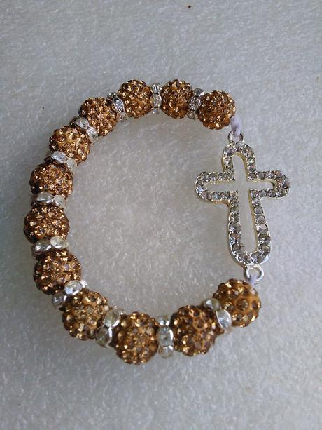 Shamballa náramok s krížikom,