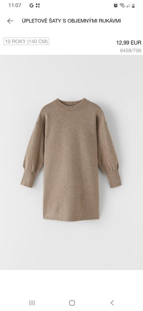 Šaty zara, zara,140