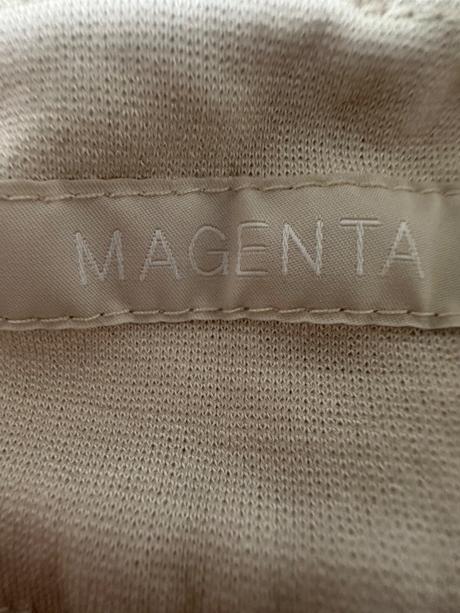 Svetlobéžové elastické pohodlné nohavice magenta, m