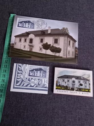 Poštová známka bytča sobášny palác magnetka pamätn, 