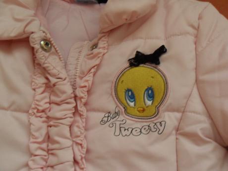 Oteplena bundicka na 12 mes.tweety cena 7 eur, 80