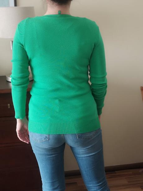 Žiarivo zelený svetrík benetton, benetton,m